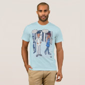 T-shirt Service client bleu clair (Devant entier)