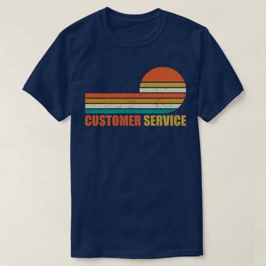 T-shirt service client vintage rétro (Design devant)