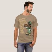T-shirt Service de brique de gant blanc Conception de Clip (Devant entier)