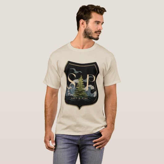 T-shirt Service De Forêt De Sel Et De Pin (Devant entier)