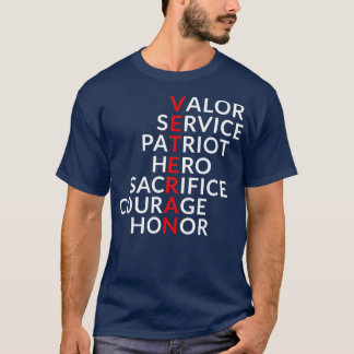 T-shirt Service de la vaillance Héros patriote Sacrifice C