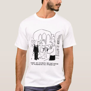T-shirt Service de l'église mariage Vicar ne peut pas frot