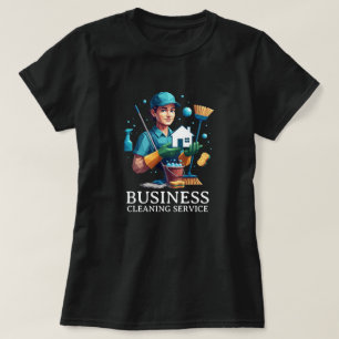 T-shirt Service de nettoyage de maison moderne femme de mé