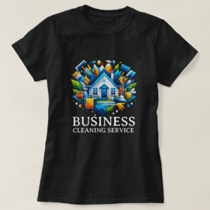 T-shirt Service de nettoyage de maison moderne femme de mé