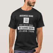 T-shirt Service de nettoyage de pool Code QR Logo travail  (Devant)
