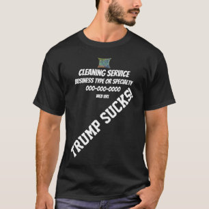 T-shirt Service de nettoyage Trump Logo Uniforme du person