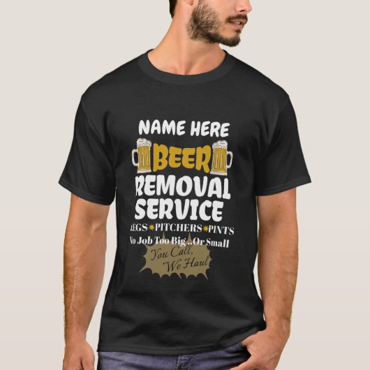 T-shirt Service de retrait de bière personnalisé (Devant)