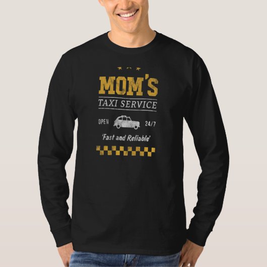 T-shirt Service de Taxi pour les mères (Devant)