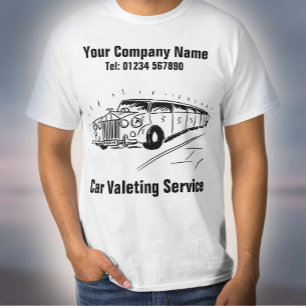 T-shirt Service de validation de voiture - Avec nom et coo