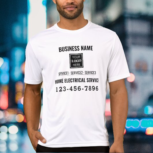 T-shirt Service d'entreprise électrique Code QR Logo Trava