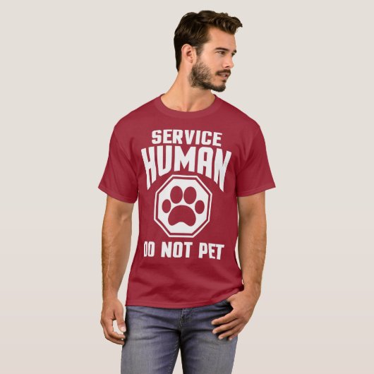 T-shirt Service Design humain ne pas animaux de compagnie (Devant entier)