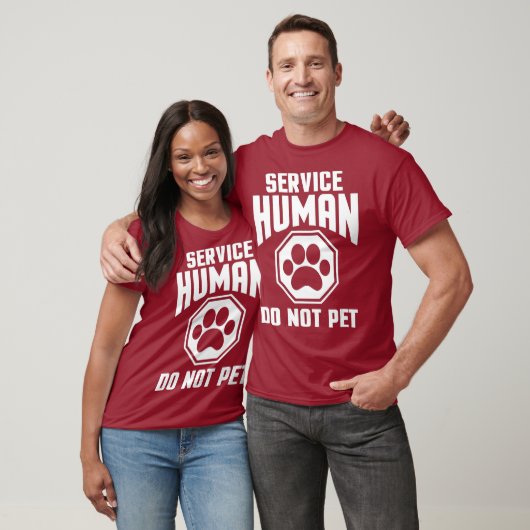T-shirt Service Design humain ne pas animaux de compagnie (Unisexe)