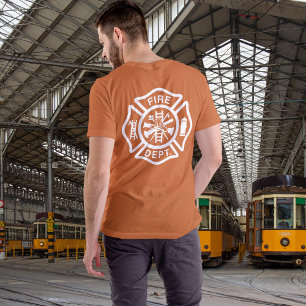 T-shirt Service d'incendie classique Maltese Cross Firefig