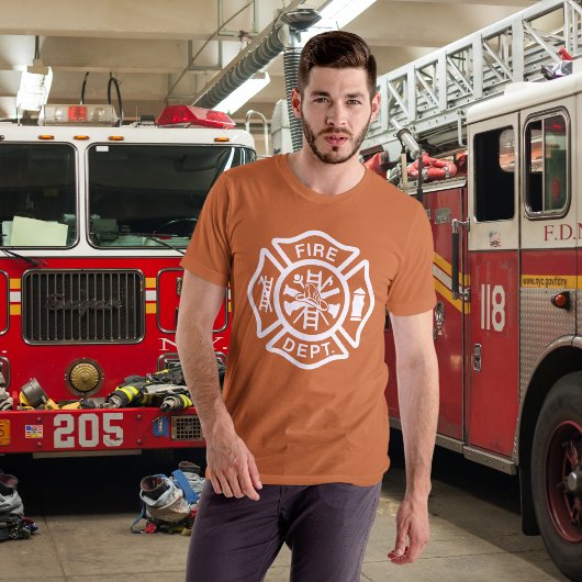 T-shirt Service d'incendie classique Maltese Cross Firefig