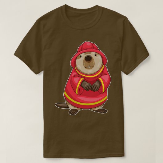 T-shirt Service d'incendie des pompiers Beaver (Design devant)