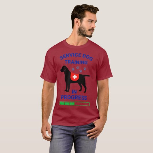 T-shirt Service Dog in Training Registered Trainer Lab (Devant entier)