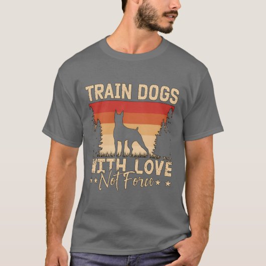 T-shirt Service Dograinerrain Dogs With Love Dog Owner fri (Devant)