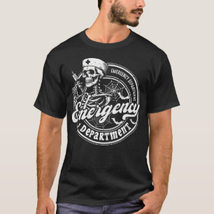T-shirt Service d'urgence Skeleton Er Nurse Halloween 2