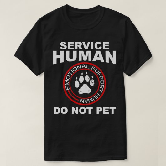 T-shirt Service Humain Drôle Propriétaire Chien Drôle Huma (Design devant)
