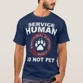 T-shirt Service Humain Drôle Propriétaire Chien Funny Supp (Devant)