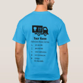 T-shirt Service mobile personnalisable camion bleu (Dos)