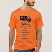 T-shirt Service mobile personnalisable camion orange (Devant)