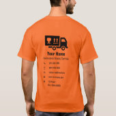 T-shirt Service mobile personnalisable camion orange (Dos)