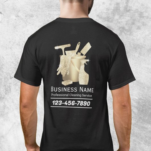 T-shirt Service moderne de nettoyage des fournitures d'or