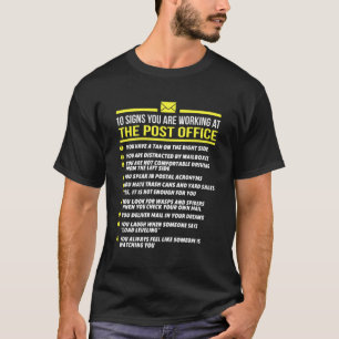 T-shirt Service Postal T -10 Signs Vous Travaillez Chez Po