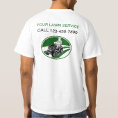 T-shirt Service simple de pelouse (Dos)