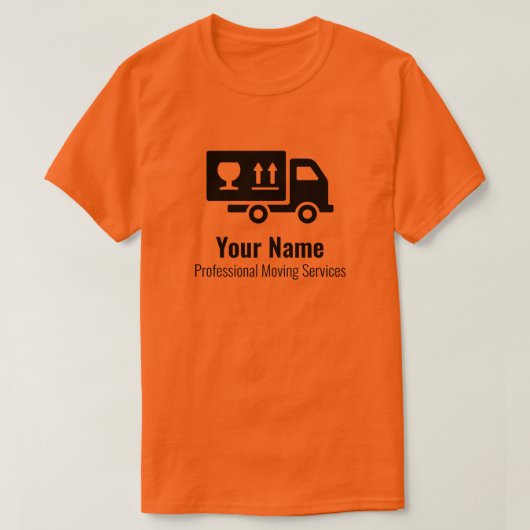 T-shirt Services mobiles personnalisables orange (Design devant)