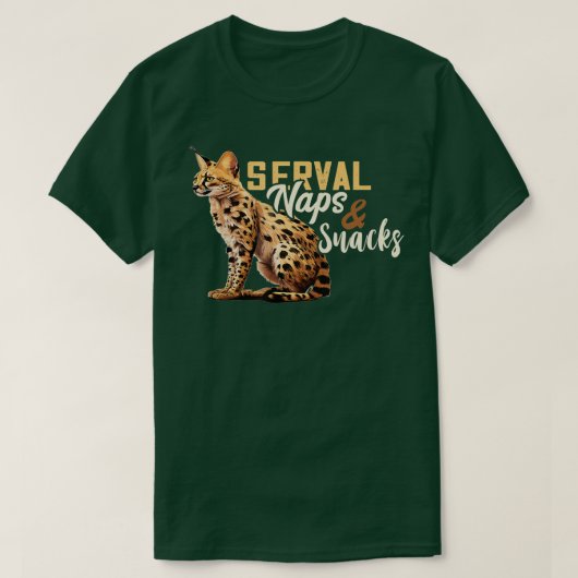 T-shirt Serviettes Et Snacks Sauvage Chat Serval Chat Afri (Design devant)