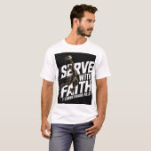 T-shirt Servir avec foi Volleyball Christian (Devant entier)