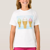 T-shirt Servir Doux Crème de glace cônes amusant Dessert d (Devant)