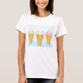 T-shirt Servir Doux Crème de glace cônes amusant Dessert d (Devant)
