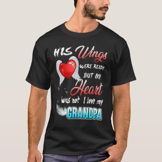 T-shirt Ses Ailes Étaient Prêts Mais Mon Coeur N'Était Pas (Devant)