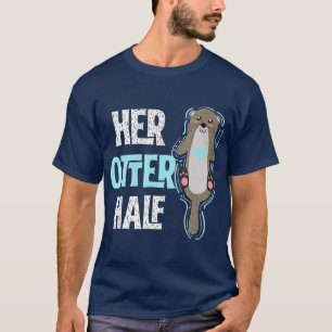 T-shirt Ses Valentines romantiques Couple Romantique Otter