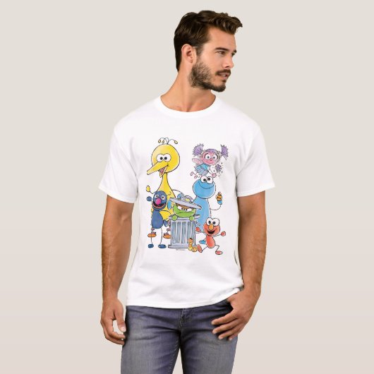 T-shirt Sesame Pals Doodley Graphisme (Devant entier)
