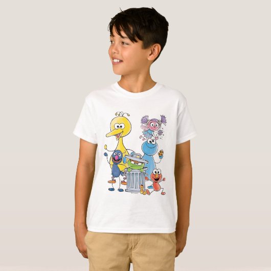 T-shirt Sesame Pals Doodley Graphisme (Devant entier)