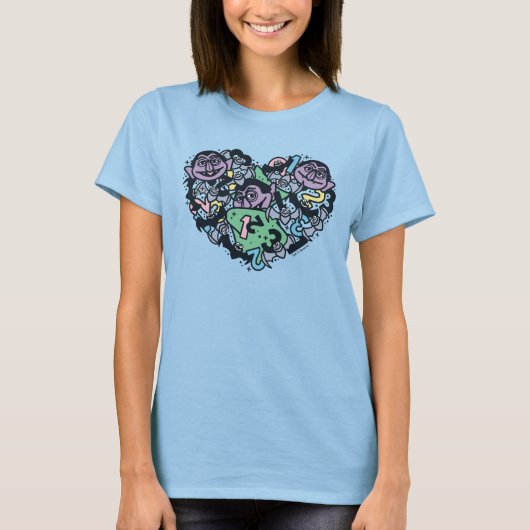 T-shirt Sésame Sésame | Comte von Count Doodle Heart (Devant)