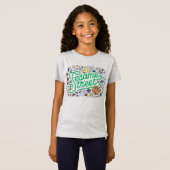 T-Shirt Sésame Sésame | Sesame Street Green Doodle Script (Devant entier)