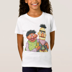 T-Shirt Sesame Street Bert et Ernie Watercolor