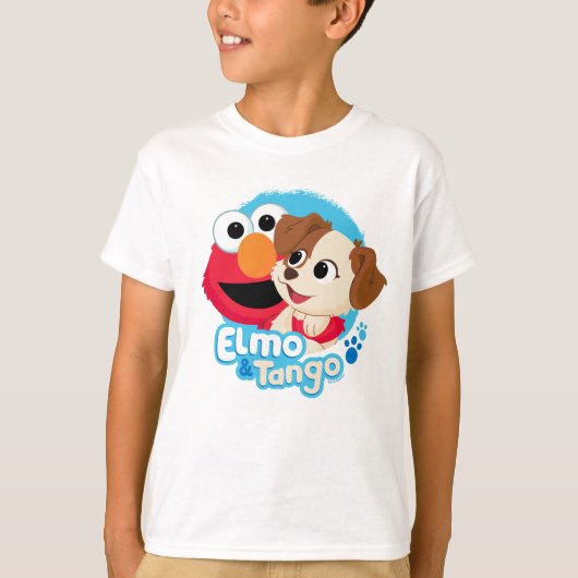 T-shirt Sesame Street | Elmo & Tango Badge (Devant)
