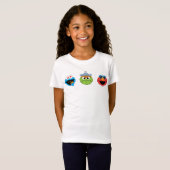 T-Shirt Sesame Street Emoji Pals (Devant entier)