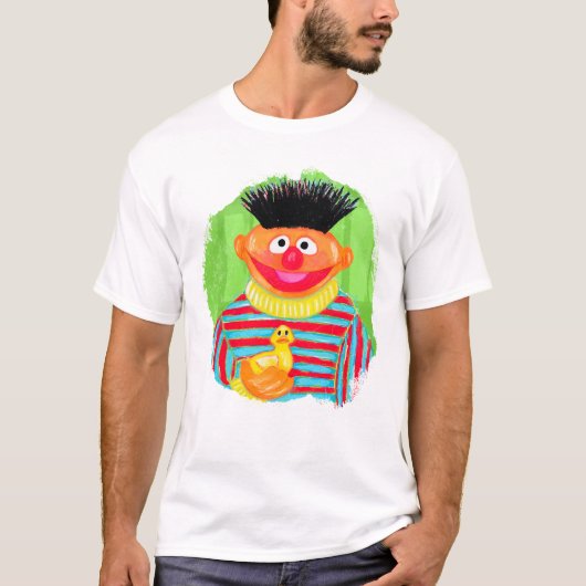 T-shirt Sesame Street Ernie et Rubber Ducky Character Art (Devant)