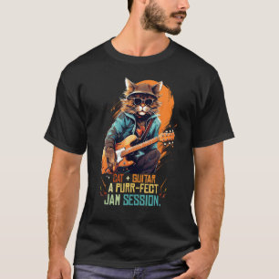 T-shirt Session de jam de chats pour des garçons de rock'n