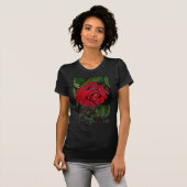 T-shirt S'est levé dans rouge-foncé (Devant entier)