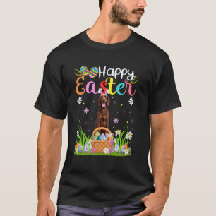 T-shirt Setter Irlandais Chien Joyeuses Pâques Chasse aux