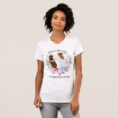 T-shirt Seul mon chien me comprend brune Labrador (Devant entier)