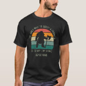 T-shirt "Seul moyen de résoudre un problème" Retro Sunset (Devant)